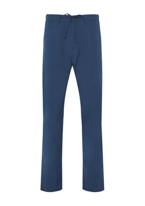 Canali drawstring straight-leg trousers - Blue