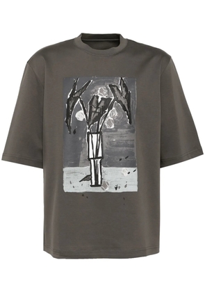 CROQUIS pattern-printed T-shirt - Grey
