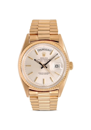 Rolex gold fluted Day-Date 36mm watch - Silver