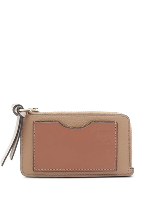 Loewe Pre-Owned 2010s anagram-leather card holder - Neutrals