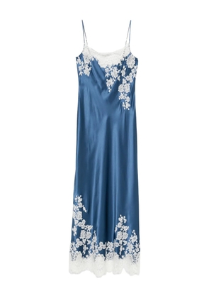 Carine Gilson lace-detail nightdress - Blue