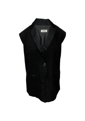 Moschino Pre-Owned velvet oversized vest mini dress - Black