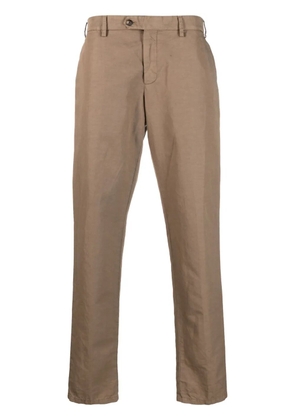 Lardini straight-leg linen trousers - Brown
