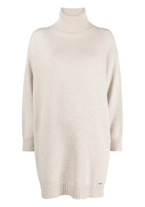 Kiton roll-neck cashmere dress - Brown