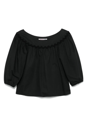 Saint Laurent Pre-Owned 1970s gabardine blouse - Black