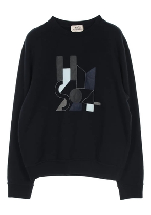 Hermès Pre-Owned 2010s patch-detail sweatshirt - Blue