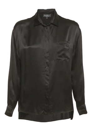 Ferragamo Pre-Owned chest-pocket shirt - Black