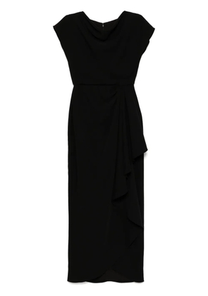 Amsale draped crepe gown - Black