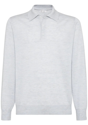Brunello Cucinelli knitted polo shirt - Grey