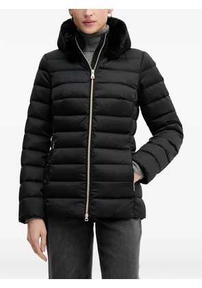 Geox Bettanie textured-trim quilted jacket - Black