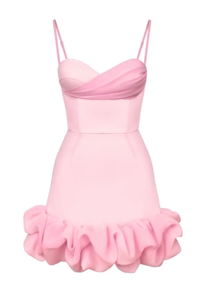POST MERIDIEM draped ruffle mini dress - Pink