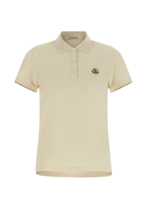 Moncler logo-patch short-sleeve polo shirt - White