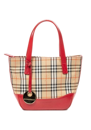 Burberry Pre-Owned check-pattern tote bag - Neutrals