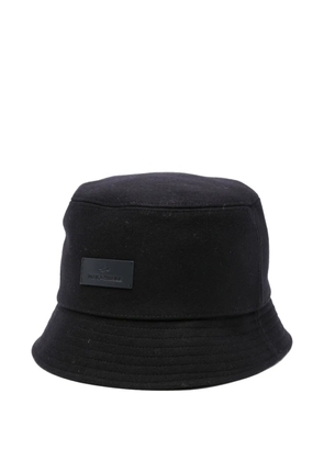 Paul & Shark logo-plaque bucket hat - Blue