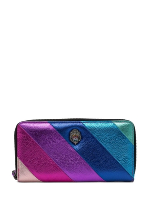 Kurt Geiger London metallic chevron zip wallet - Blue