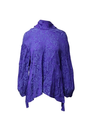Chloé Vintage flower jacquard tie blouse - Purple