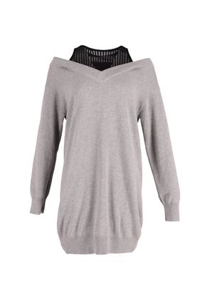 Pre-Owned Alexander Wang bi-layer sweater dress - Grey