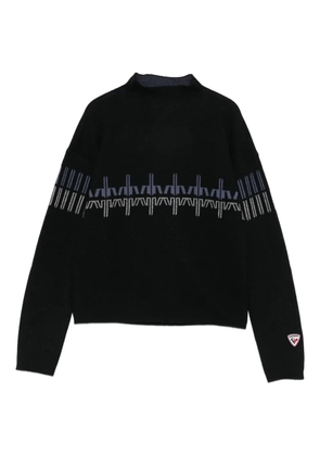 Rossignol patterned turtleneck sweater - Black