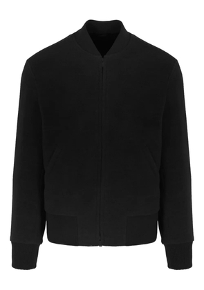 Lardini wool zip-front bomber jacket - Black