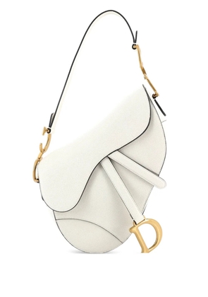Christian Dior Pre-Owned Saddle Handbag Leather Medium shoulder bag - Neutrals