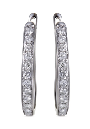 LB Exclusive 14K white gold diamond earrings - Silver