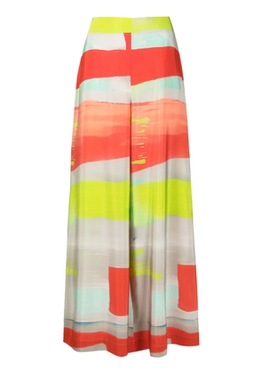 Lenny Niemeyer Canvas wide-leg silk trousers - Multicolour