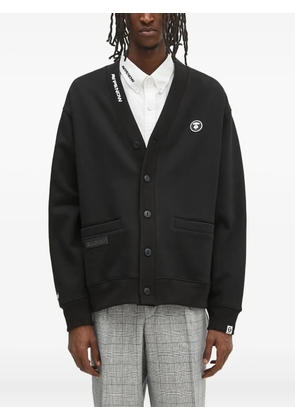 AAPE BY *A BATHING APE® Moonface Logo buttoned cardigan - Black