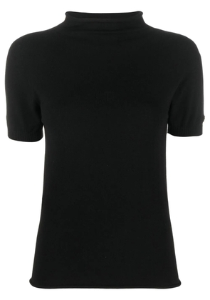 TWINSET logo-plaque high-neck jumper - Black