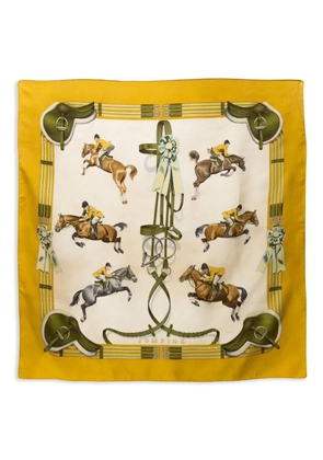 Hermès Pre-Owned 1975 Jumping by Philippe Ledoux silk scarf - Yellow