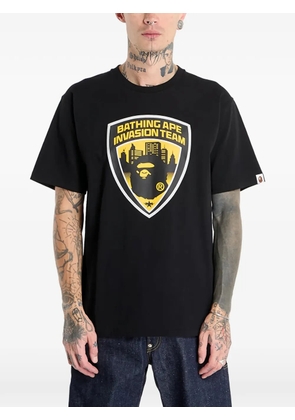 A BATHING APE® emblem short-sleeve T-shirt - Black
