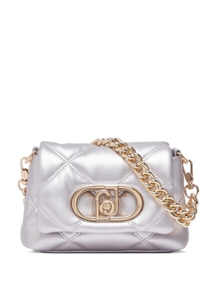 LIU JO small quilted LaPuffy shoulder bag - Silver