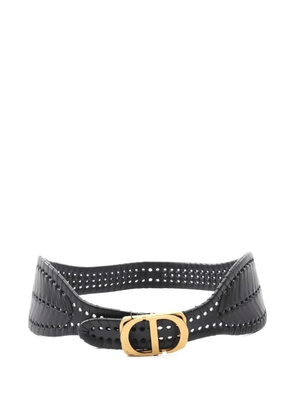 Christian Dior Pre-Owned Montaigne leather belt - Black