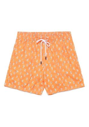 Barba printed swim shorts - Orange