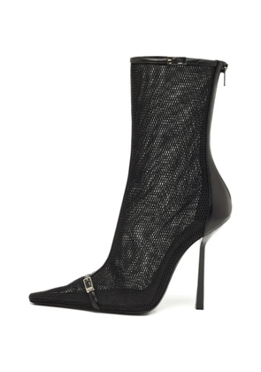 Saint Laurent Pre-Owned Oxalis mesh boots - Black