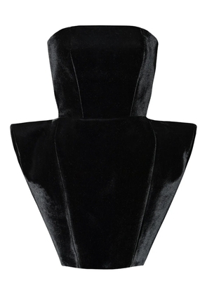Vestiaire d'un Oiseau Libre sculpted velvet dress - Black