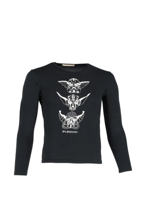 Balenciaga Pre-Owned printed long sleeve T-shirt - Black