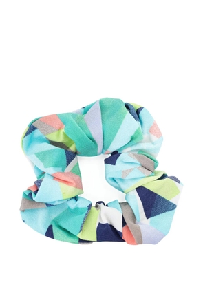 Lygia & Nanny Lola geometric-print hair scrunchie - Blue