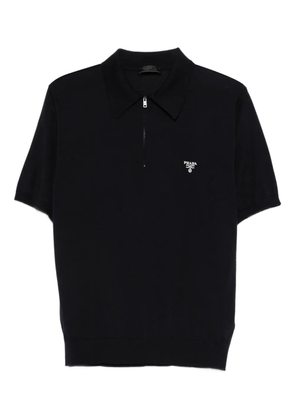 Prada zip-fastening polo shirt - Blue