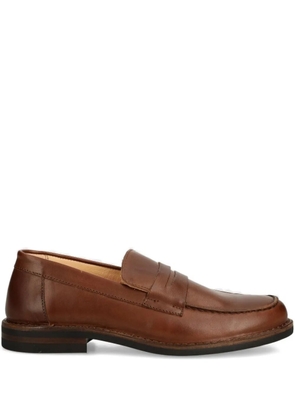 Astorflex penny-strap leather loafers - Brown