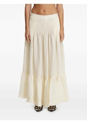 PNK ruffled-hem maxi skirt - Yellow