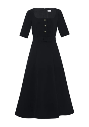 Rosetta Getty square-neck buttoned dress - Black