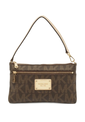 Michael Michael Kors monogram-pattern shoulder bag - Brown