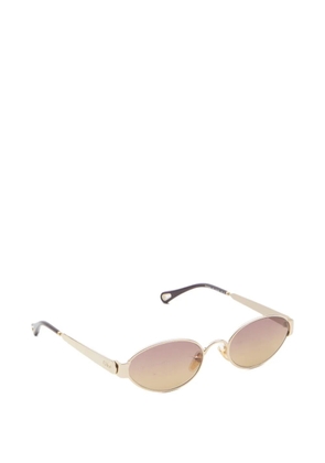 Chloé Holly oval-frame sunglasses - Gold
