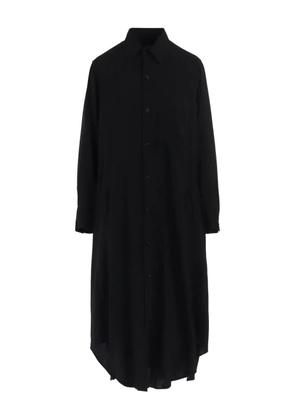 Y's buttoned midi shirt dress - Black