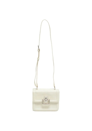 Furla Villa croc-embossed shoulder bag - White