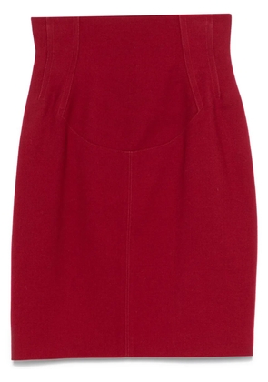 Alaïa Pre-Owned 1990s wool mini skirt - Red