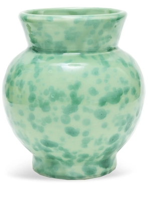 Cabana Speckled ceramic vase (18cm x 15cm) - Green