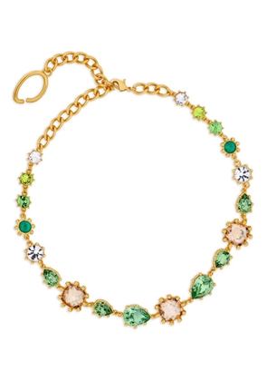 Oscar de la Renta stones chain necklace - Green