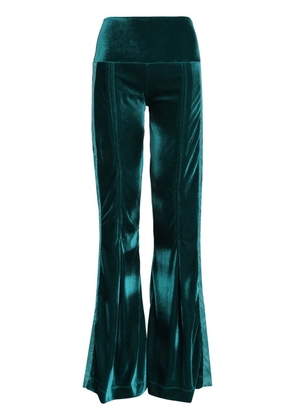 Amir Slama velvet flared trousers - Green