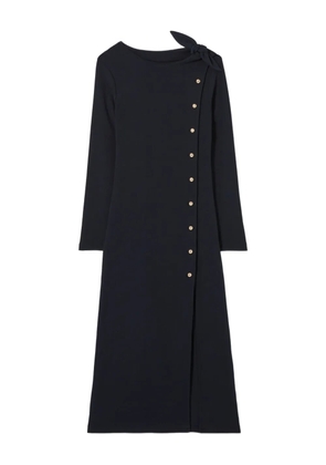 Claudie Pierlot tie-neck button-detail dress - Blue